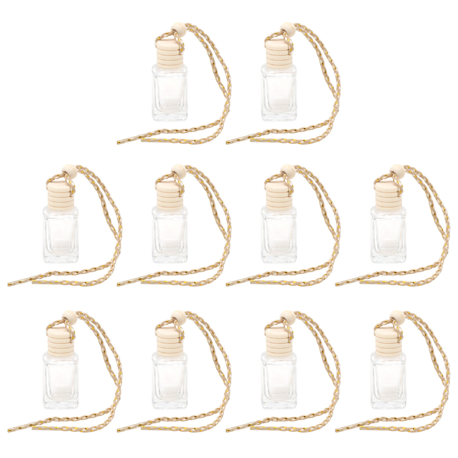 Unique Perfume Fragrance - 10 Pezzi di Pendenti in Vetro
